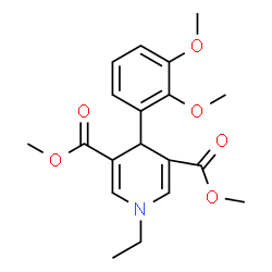 ChemSpider 2D Image | Dimethyl 4-(2,3-dimethoxyphenyl)-1-ethyl-1,4-dihydro-3,5-pyridinedicarboxylate | C19H23NO6