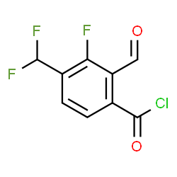 ChemSpider 2D Image | 4-(Difluoromethyl)-3-fluoro-2-formylbenzoyl chloride | C9H4ClF3O2