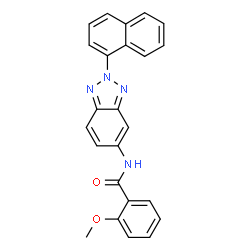 ChemSpider 2D Image | 2-Methoxy-N-[2-(1-naphthyl)-2H-benzotriazol-5-yl]benzamide | C24H18N4O2