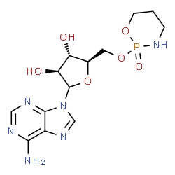 ChemSpider 2D Image | 9-[5-O-(2-Oxido-1,3,2-oxazaphosphinan-2-yl)-D-arabinofuranosyl]-9H-purin-6-amine | C13H19N6O6P