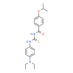 ChemSpider 2D Image | N-{[4-(Diethylamino)phenyl]carbamothioyl}-4-isopropoxybenzamide | C21H27N3O2S