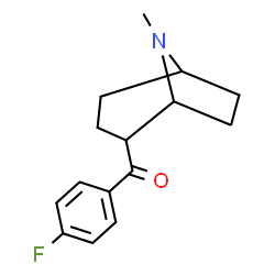 ChemSpider 2D Image | 2-(4-FLUOROBENZOYL)-8-METHYL-8-AZABICYCLO[3.2.1]OCTANE | C15H18FNO