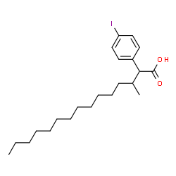 ChemSpider 2D Image | 2-(4-Iodophenyl)-3-methylpentadecanoic acid | C22H35IO2