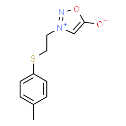 ChemSpider 2D Image | 3-{2-[(4-Methylphenyl)sulfanyl]ethyl}-1,2,3-oxadiazol-3-ium-5-olate | C11H12N2O2S