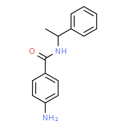 ChemSpider 2D Image | 4-Amino-N-(1-phenylethyl)benzamide | C15H16N2O