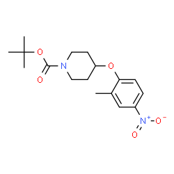 ChemSpider 2D Image | 2-Methyl-2-propanyl 4-(2-methyl-4-nitrophenoxy)-1-piperidinecarboxylate | C17H24N2O5