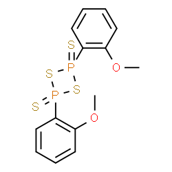 ChemSpider 2D Image | 2,4-Bis(2-methoxyphenyl)-1,3,2,4-dithiadiphosphetane 2,4-disulfide | C14H14O2P2S4