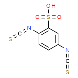 ChemSpider 2D Image | 2,5-Diisothiocyanatobenzenesulfonic acid | C8H4N2O3S3