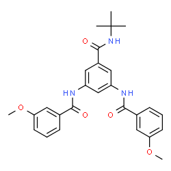 ChemSpider 2D Image | N-tert-butyl-3,5-bis(3-methoxybenzamido)benzamide | C27H29N3O5