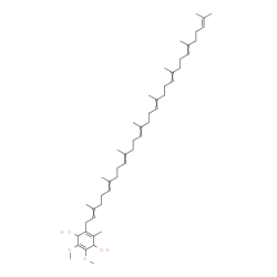 ChemSpider 2D Image | 2,3-Dimethoxy-5-methyl-6-(3,7,11,15,19,23,27,31-octamethyl-2,6,10,14,18,22,26,30-dotriacontaoctaen-1-yl)-2,5-cyclohexadiene-1,4-diol | C49H78O4