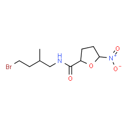 ChemSpider 2D Image | N-(4-Bromo-2-methylbutyl)-5-nitrotetrahydro-2-furancarboxamide | C10H17BrN2O4