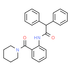 ChemSpider 2D Image | 2,2-Diphenyl-N-[2-(1-piperidinylcarbonyl)phenyl]acetamide | C26H26N2O2