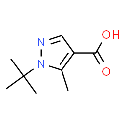 ChemSpider 2D Image | 1-Tert-butyl-5-methylpyrazole-4-carboxylic acid | C9H14N2O2