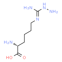 ChemSpider 2D Image | (E)-N~6~-[Amino(hydrazino)methylene]-D-lysine | C7H17N5O2