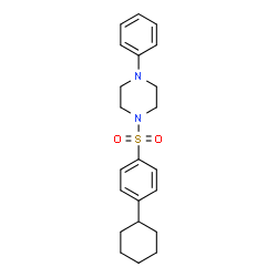 ChemSpider 2D Image | 1-[(4-Cyclohexylphenyl)sulfonyl]-4-phenylpiperazine | C22H28N2O2S