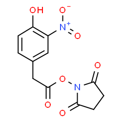 ChemSpider 2D Image | 2,5-Dioxo-1-pyrrolidinyl 4-hydroxy-3-nitrobenzeneacetate | C12H10N2O7