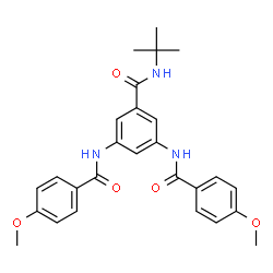 ChemSpider 2D Image | N-tert-Butyl-3,5-bis[(4-methoxybenzoyl)amino]benzamide | C27H29N3O5