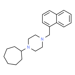 ChemSpider 2D Image | 1-Cycloheptyl-4-(1-naphthylmethyl)piperazine | C22H30N2