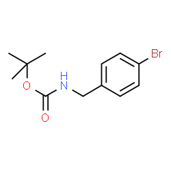 ChemSpider 2D Image | tert-butyl 4-bromobenzylcarbamate | C12H16BrNO2