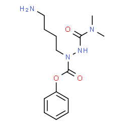 ChemSpider 2D Image | Phenyl 1-(4-aminobutyl)-2-(dimethylcarbamoyl)hydrazinecarboxylate | C14H22N4O3