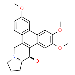 ChemSpider 2D Image | (13aS,14R)-2,3,6-Trimethoxy-9,11,12,13,13a,14-hexahydrodibenzo[f,h]pyrrolo[1,2-b]isoquinolin-14-ol | C23H25NO4