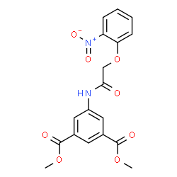 ChemSpider 2D Image | Dimethyl 5-{[(2-nitrophenoxy)acetyl]amino}isophthalate | C18H16N2O8