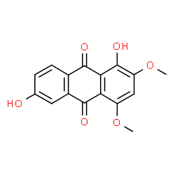 ChemSpider 2D Image | 1,6-Dihydroxy-2,4-dimethoxy-9,10-anthraquinone | C16H12O6