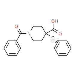 ChemSpider 2D Image | 1-Benzoyl-4-benzyl-4-piperidinecarboxylic acid | C20H21NO3