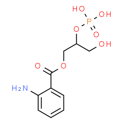 ChemSpider 2D Image | 3-Hydroxy-2-(phosphonooxy)propyl 2-aminobenzoate | C10H14NO7P