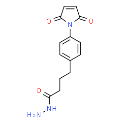 ChemSpider 2D Image | 4-[4-(2,5-Dioxo-2,5-dihydro-1H-pyrrol-1-yl)phenyl]butanehydrazide | C14H15N3O3