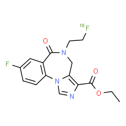 ChemSpider 2D Image | FLUOROETHYLFLUMAZENIL F-18 | C16H15F18FN3O3