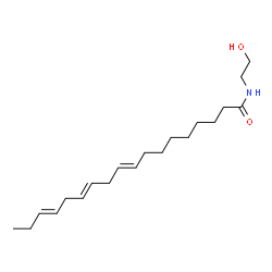 ChemSpider 2D Image | (9E,12E,15E)-N-(2-Hydroxyethyl)-9,12,15-octadecatrienamide | C20H35NO2
