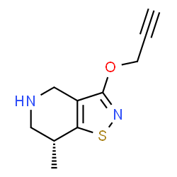 ChemSpider 2D Image | (7R)-7-Methyl-3-(2-propyn-1-yloxy)-4,5,6,7-tetrahydro[1,2]thiazolo[4,5-c]pyridine | C10H12N2OS