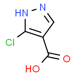 ChemSpider 2D Image | 5-Chloro-1H-pyrazole-4-carboxylic acid | C4H3ClN2O2