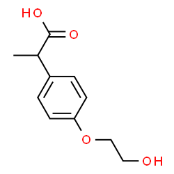 ChemSpider 2D Image | 2-[4-(2-Hydroxyethoxy)phenyl]propanoic acid | C11H14O4