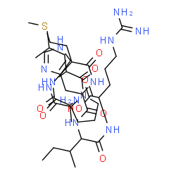 ChemSpider 2D Image | Alanylleucylprolylmethionylhistidylisoleucylarginine | C37H64N12O8S