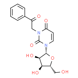 ChemSpider 2D Image | 3-(2-Oxo-2-phenylethyl)uridine | C17H18N2O7
