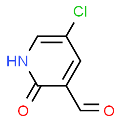 ChemSpider 2D Image | 5-Chloro-2-oxo-1,2-dihydro-3-pyridinecarbaldehyde | C6H4ClNO2