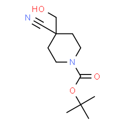 ChemSpider 2D Image | tert-butyl 4-cyano-4-(hydroxymethyl)piperidine-1-carboxylate | C12H20N2O3