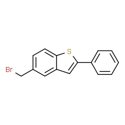 ChemSpider 2D Image | 5-(Bromomethyl)-2-phenyl-1-benzothiophene | C15H11BrS