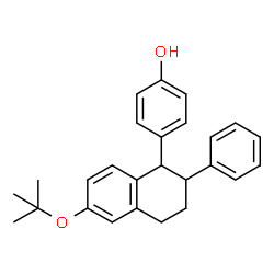 ChemSpider 2D Image | 4-{6-[(2-Methyl-2-propanyl)oxy]-2-phenyl-1,2,3,4-tetrahydro-1-naphthalenyl}phenol | C26H28O2