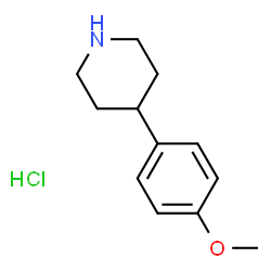 ChemSpider 2D Image | 4-(4-METHOXY-PHENYL)-PIPERIDINE HCL | C12H18ClNO