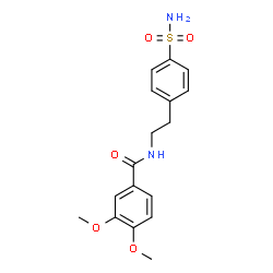 ChemSpider 2D Image | 3,4-Dimethoxy-N-[2-(4-sulfamoylphenyl)ethyl]benzamide | C17H20N2O5S