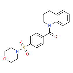 ChemSpider 2D Image | 3,4-Dihydro-1(2H)-quinolinyl[4-(4-morpholinylsulfonyl)phenyl]methanone | C20H22N2O4S