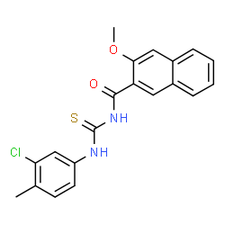 ChemSpider 2D Image | N-[(3-Chloro-4-methylphenyl)carbamothioyl]-3-methoxy-2-naphthamide | C20H17ClN2O2S