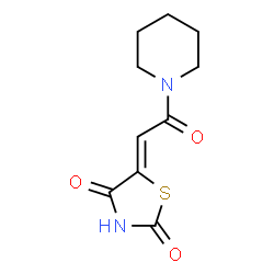 ChemSpider 2D Image | (5Z)-5-[2-Oxo-2-(1-piperidinyl)ethylidene]-1,3-thiazolidine-2,4-dione | C10H12N2O3S