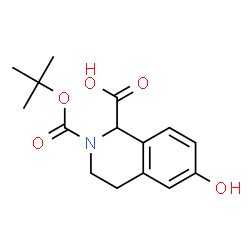 ChemSpider 2D Image | 2-Boc-6-Hydroxy-1,2,3,4-tetrahydro-isoquinoline-1-carboxylic acid | C15H19NO5
