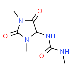 ChemSpider 2D Image | 1-(1,3-Dimethyl-2,5-dioxo-4-imidazolidinyl)-3-methylurea | C7H12N4O3