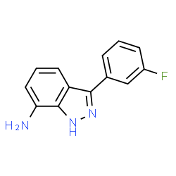 ChemSpider 2D Image | 3-(3-Fluorophenyl)-1H-indazol-7-amine | C13H10FN3