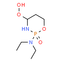 ChemSpider 2D Image | 2-(Diethylamino)-2-oxido-1,3,2-oxazaphosphinan-4-yl hydroperoxide | C7H17N2O4P
